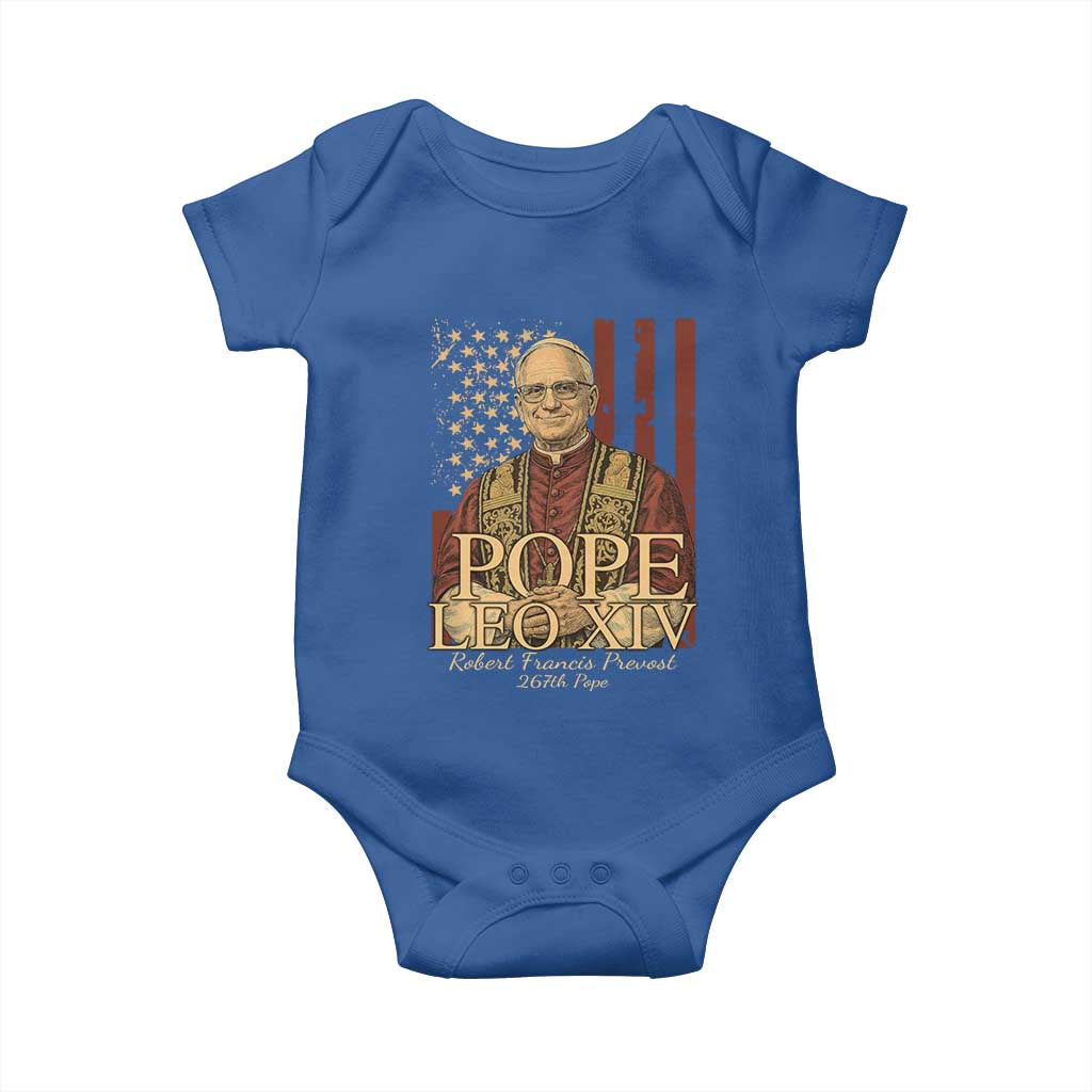 Cardinal Pope Leo XIV Baby Onesie 267th Robert Francis Prevost American Flag