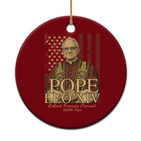 Cardinal Pope Leo XIV Ceramic Ornament 267th Robert Francis Prevost American Flag - Wonder Print Shop