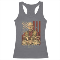 Cardinal Pope Leo XIV Racerback Tank Top 267th Robert Francis Prevost American Flag