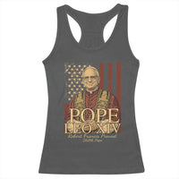 Cardinal Pope Leo XIV Racerback Tank Top 267th Robert Francis Prevost American Flag