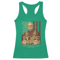 Cardinal Pope Leo XIV Racerback Tank Top 267th Robert Francis Prevost American Flag