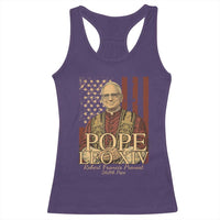 Cardinal Pope Leo XIV Racerback Tank Top 267th Robert Francis Prevost American Flag