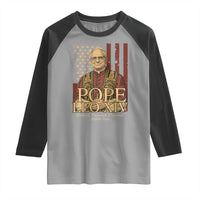 Cardinal Pope Leo XIV Raglan Shirt 267th Robert Francis Prevost American Flag