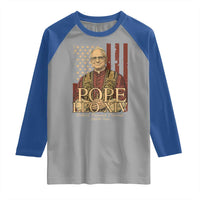 Cardinal Pope Leo XIV Raglan Shirt 267th Robert Francis Prevost American Flag