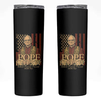 Cardinal Pope Leo XIV Skinny Tumbler 267th Robert Francis Prevost American Flag