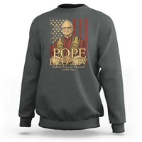 Cardinal Pope Leo XIV Sweatshirt 267th Robert Francis Prevost American Flag