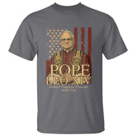 Cardinal Pope Leo XIV T Shirt 267th Robert Francis Prevost American Flag