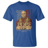 Cardinal Pope Leo XIV T Shirt 267th Robert Francis Prevost American Flag