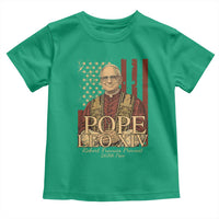 Cardinal Pope Leo XIV Toddler T Shirt 267th Robert Francis Prevost American Flag