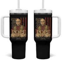 Cardinal Pope Leo XIV Tumbler With Handle 267th Robert Francis Prevost American Flag
