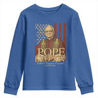 Cardinal Pope Leo XIV Youth Sweatshirt 267th Robert Francis Prevost American Flag