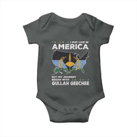 I May Live In America But My Journey Began With Gullah Geechee Baby Onesie Gullah Geechee Pride