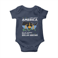 I May Live In America But My Journey Began With Gullah Geechee Baby Onesie Gullah Geechee Pride