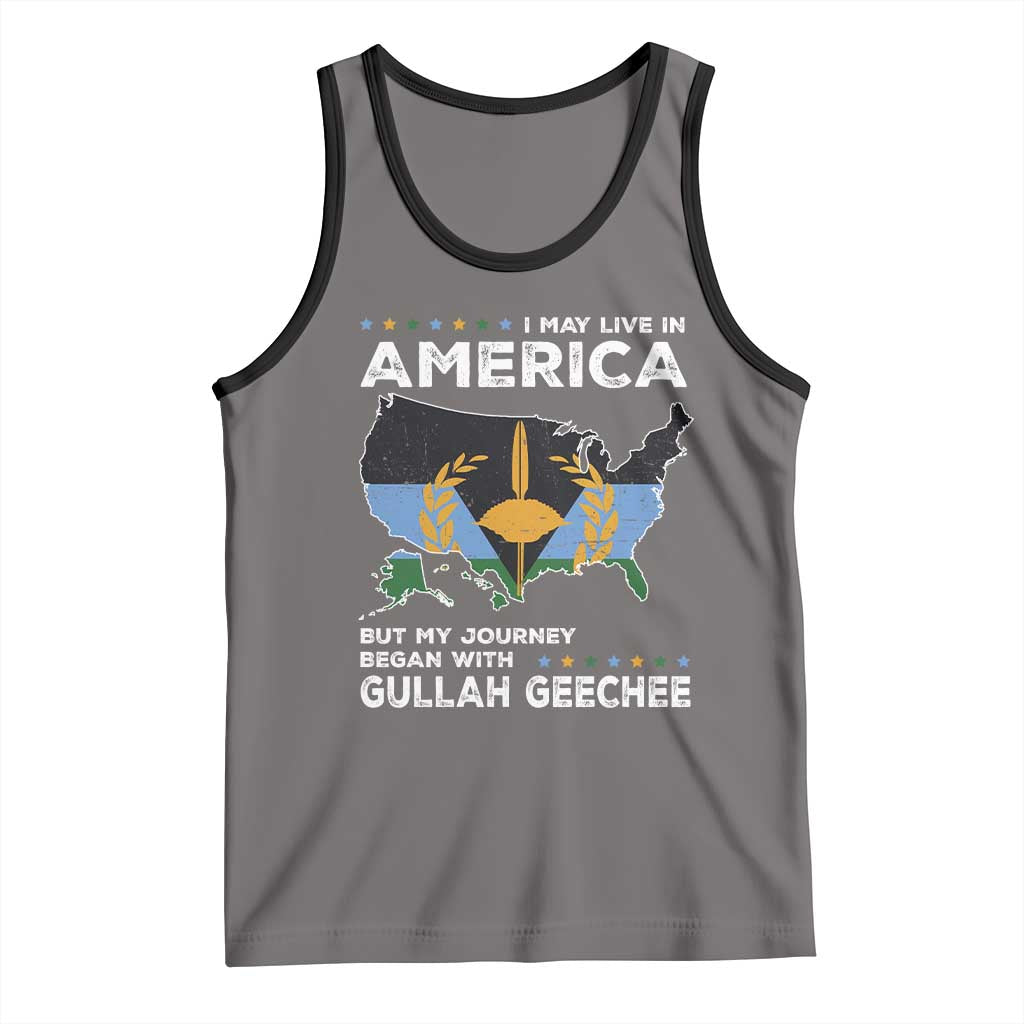 I May Live In America But My Journey Began With Gullah Geechee Tank Top Gullah Geechee Pride