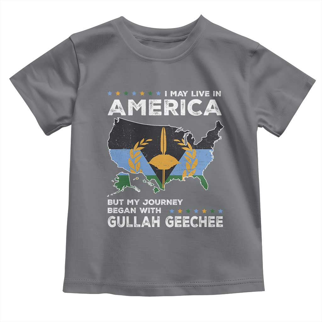 I May Live In America But My Journey Began With Gullah Geechee Toddler T Shirt Gullah Geechee Pride