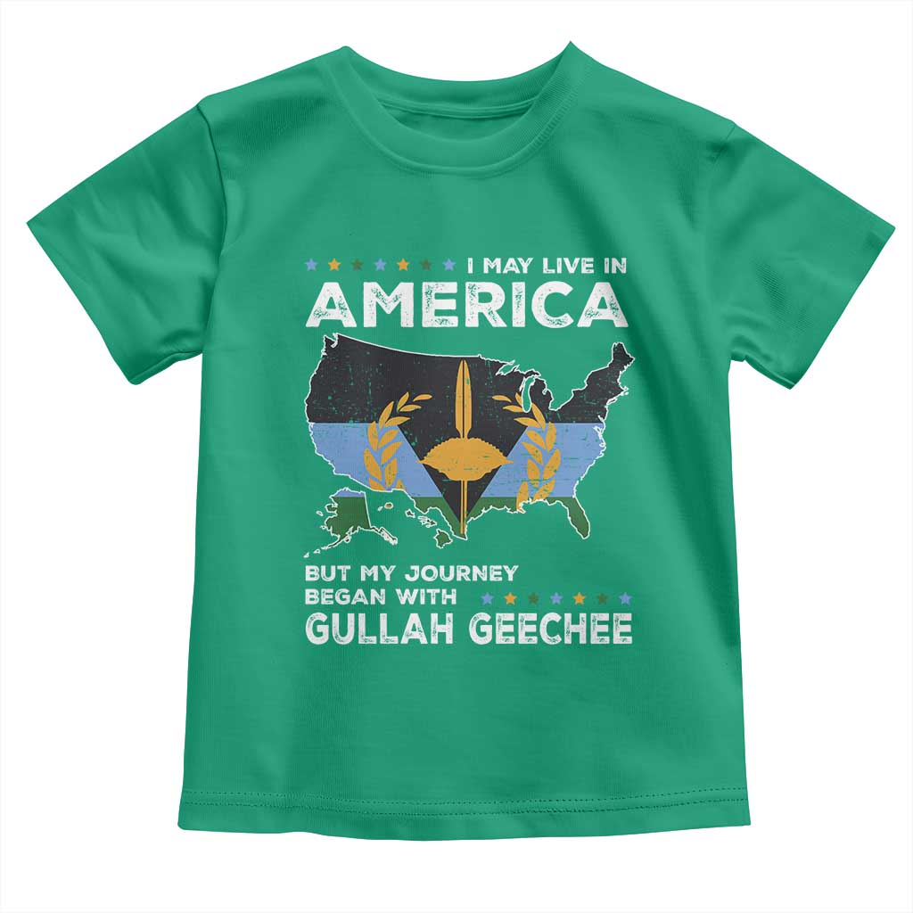 I May Live In America But My Journey Began With Gullah Geechee Toddler T Shirt Gullah Geechee Pride
