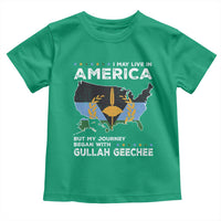 I May Live In America But My Journey Began With Gullah Geechee Toddler T Shirt Gullah Geechee Pride