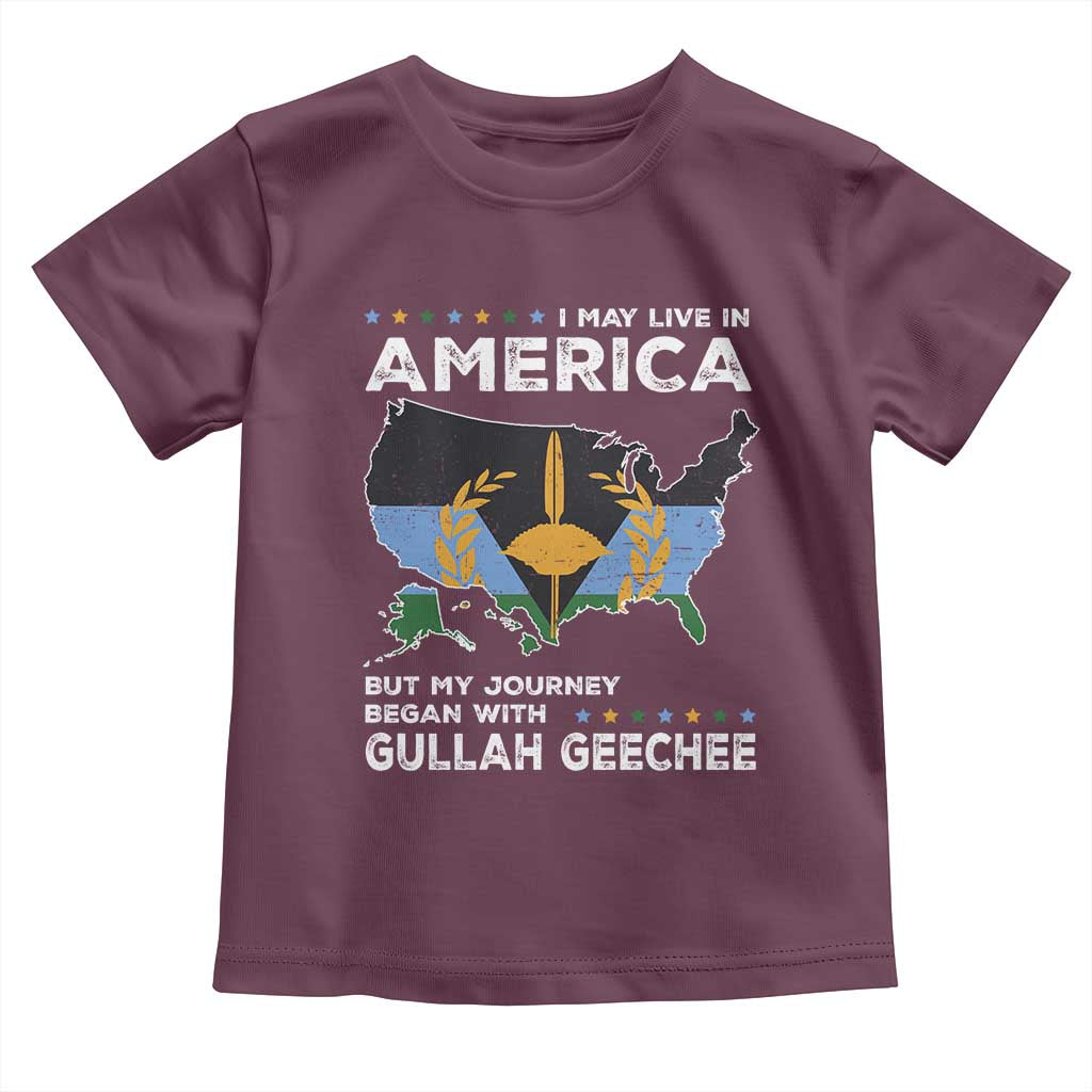 I May Live In America But My Journey Began With Gullah Geechee Toddler T Shirt Gullah Geechee Pride