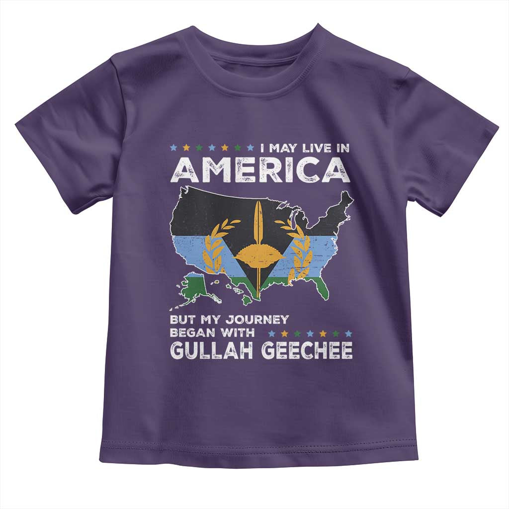 I May Live In America But My Journey Began With Gullah Geechee Toddler T Shirt Gullah Geechee Pride