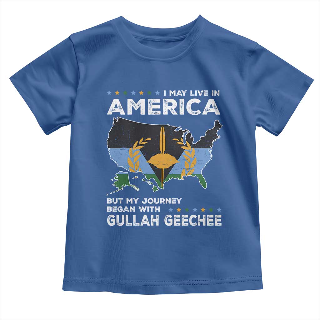 I May Live In America But My Journey Began With Gullah Geechee Toddler T Shirt Gullah Geechee Pride