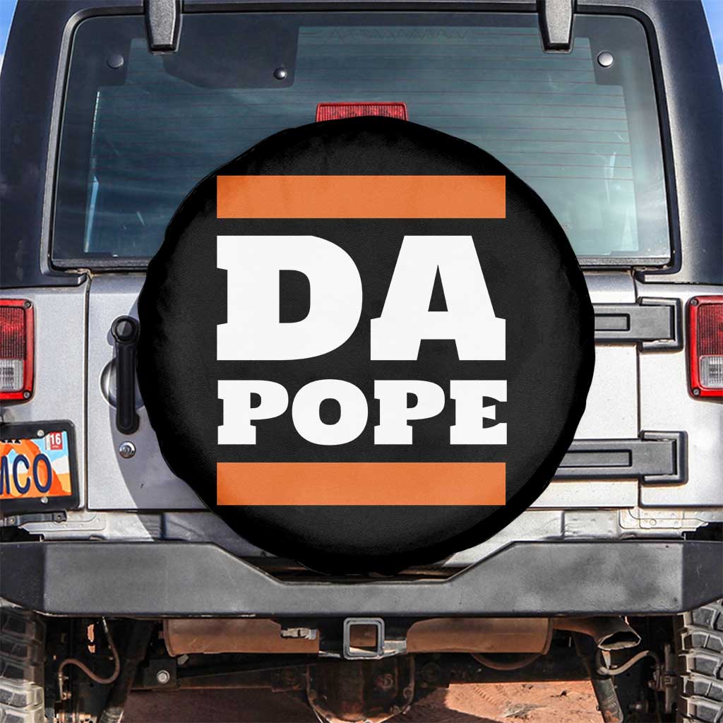 Funny Da Pope From America Chicago Spare Tire Cover