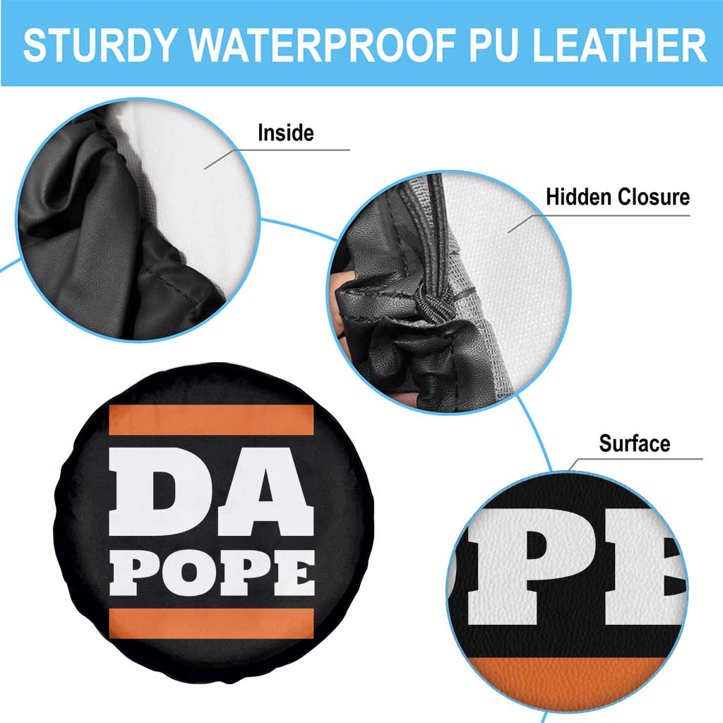 Funny Da Pope From America Chicago Spare Tire Cover