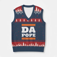 Funny Da Pope From America Chicago V-Neck Knit Sweater Vest - Wonder Print Shop