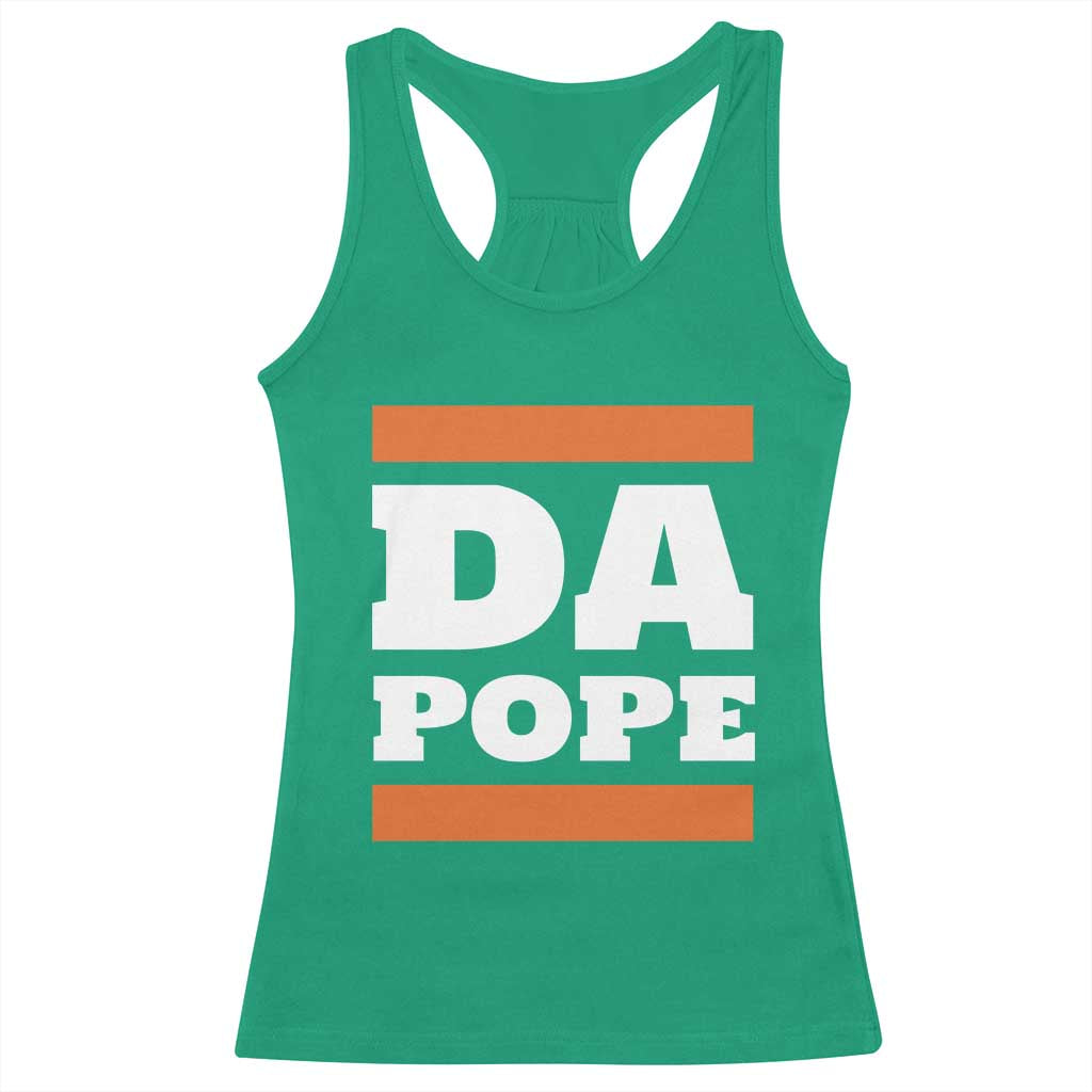 Funny Da Pope From America Chicago Racerback Tank Top