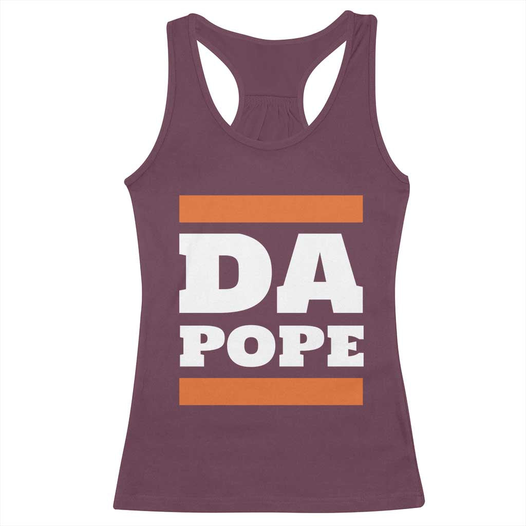 Funny Da Pope From America Chicago Racerback Tank Top