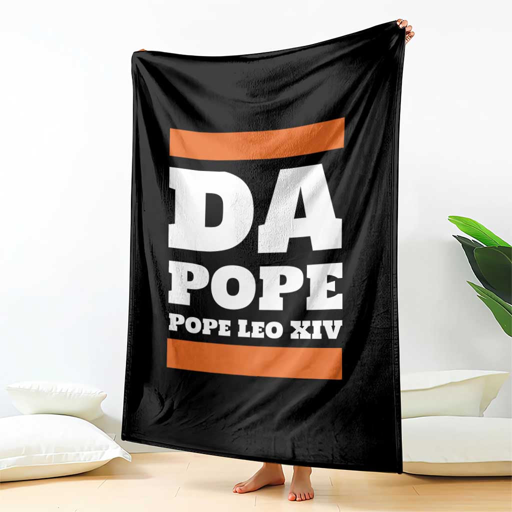 Funny Da Pope From America Chicago Pope Leo XIV Throw Blanket - Wonder Print Shop