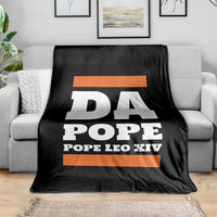 Funny Da Pope From America Chicago Pope Leo XIV Throw Blanket - Wonder Print Shop