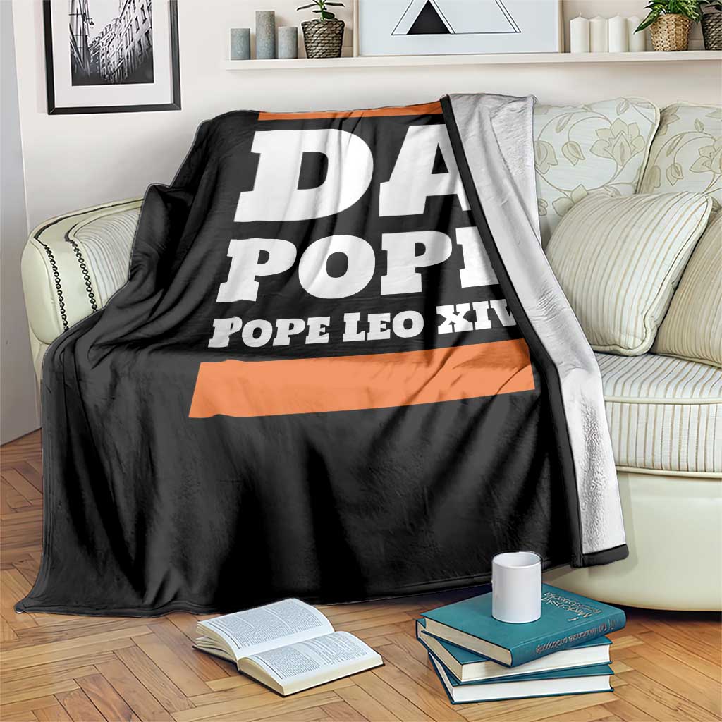 Funny Da Pope From America Chicago Pope Leo XIV Throw Blanket - Wonder Print Shop