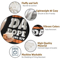 Funny Da Pope From America Chicago Pope Leo XIV Throw Blanket - Wonder Print Shop