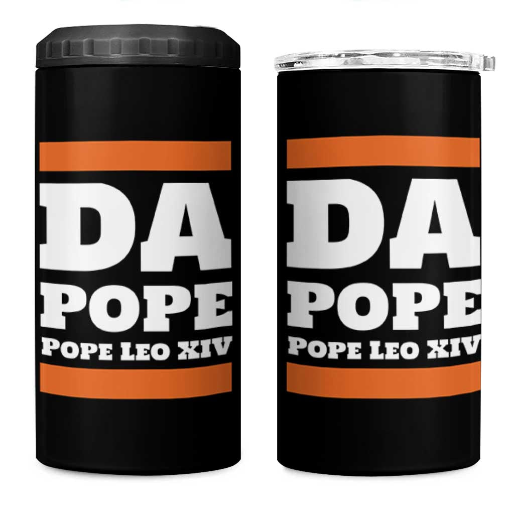 Funny Da Pope From America Chicago Pope Leo XIV 4 in 1 Can Cooler Tumbler