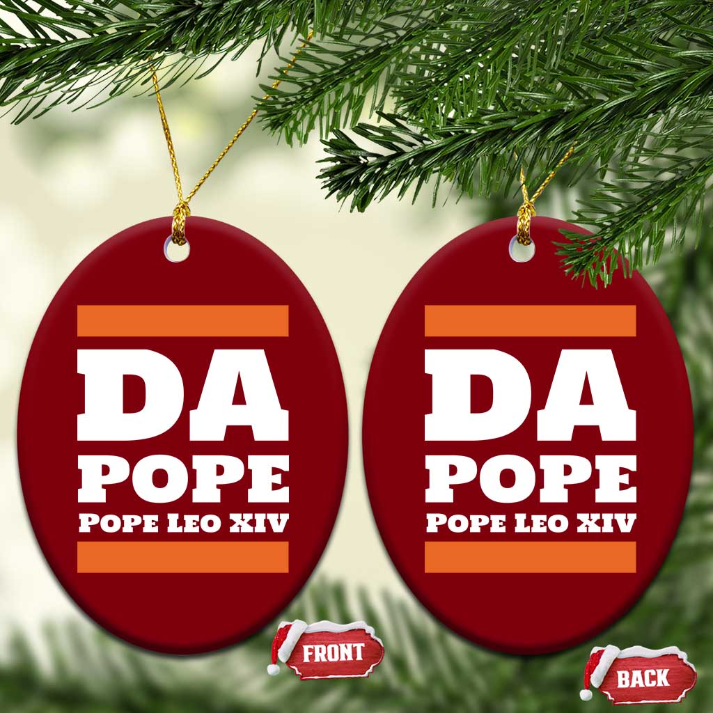 Funny Da Pope From America Chicago Pope Leo XIV Ceramic Ornament - Wonder Print Shop
