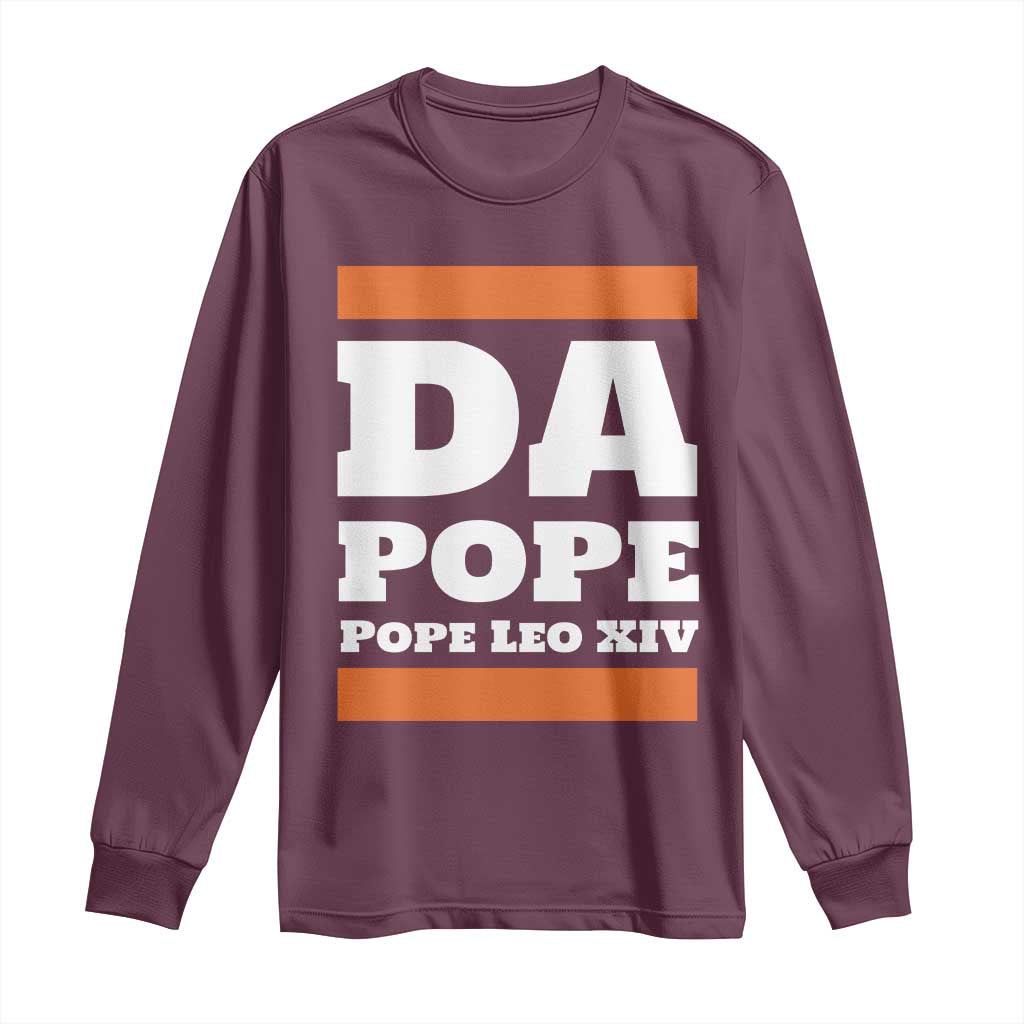 Funny Da Pope From America Chicago Pope Leo XIV Long Sleeve Shirt