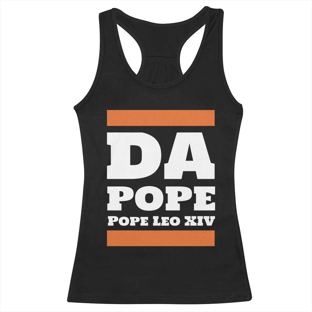 Funny Da Pope From America Chicago Pope Leo XIV Racerback Tank Top