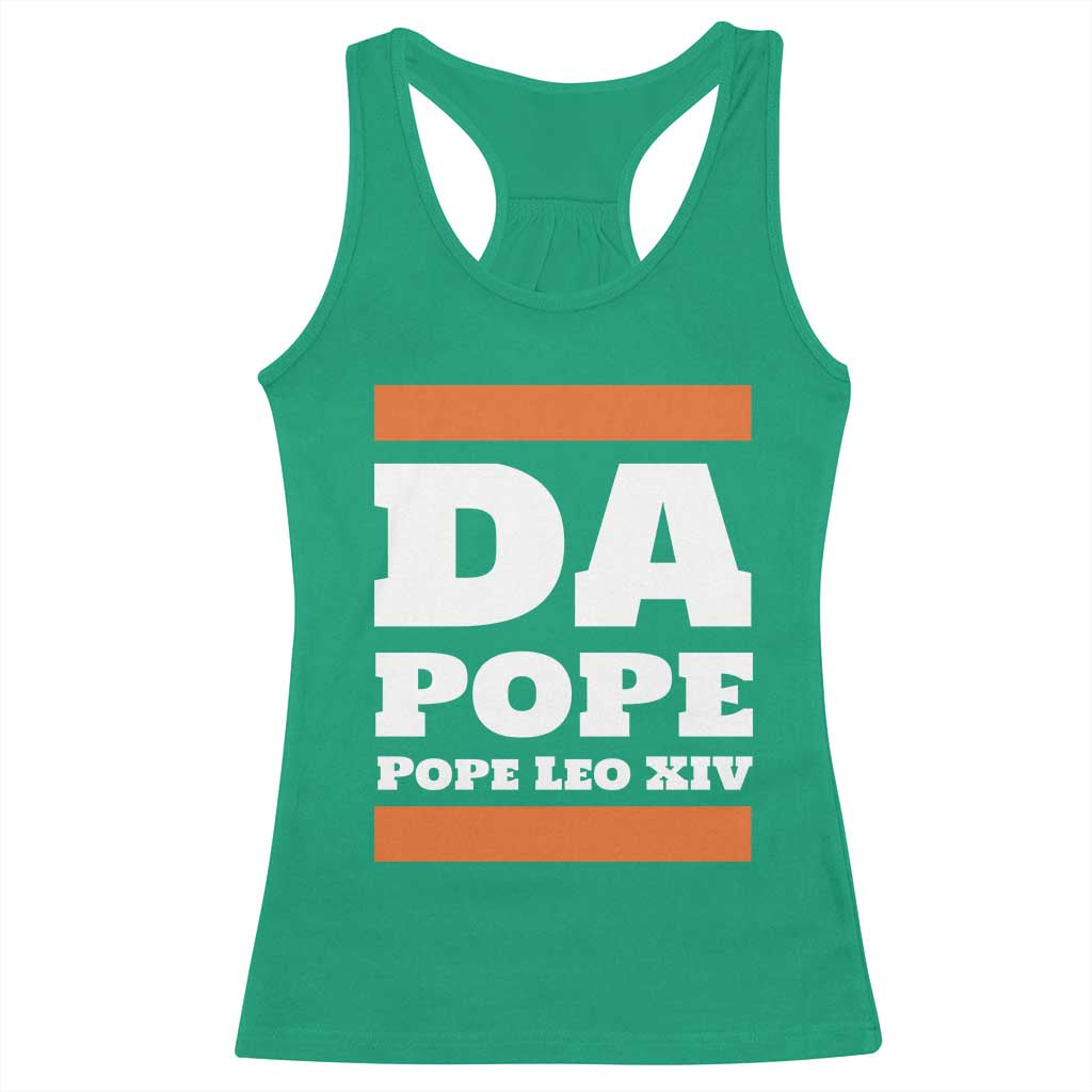 Funny Da Pope From America Chicago Pope Leo XIV Racerback Tank Top