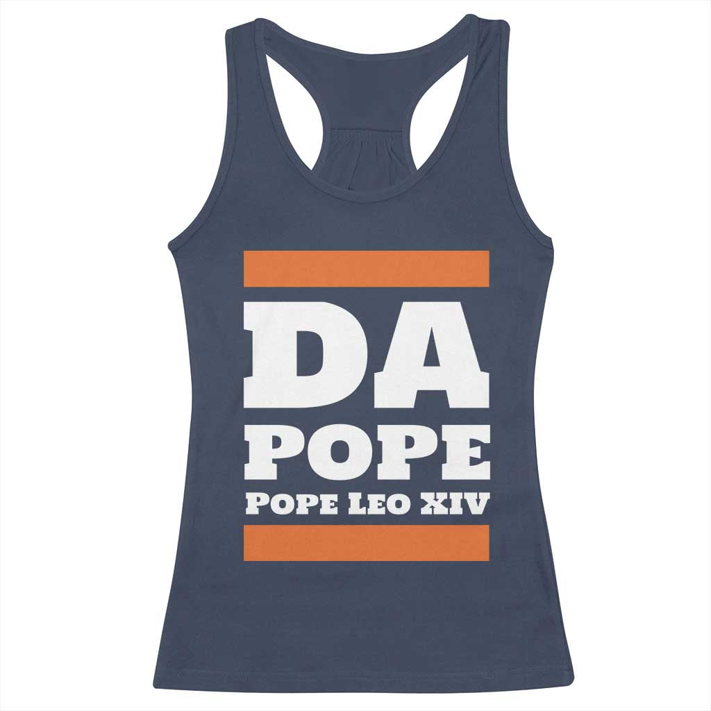 Funny Da Pope From America Chicago Pope Leo XIV Racerback Tank Top