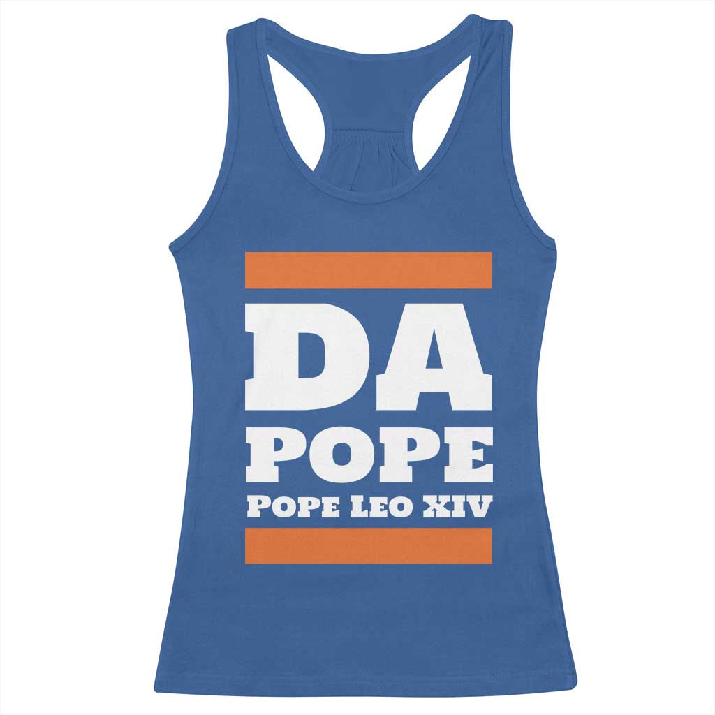 Funny Da Pope From America Chicago Pope Leo XIV Racerback Tank Top