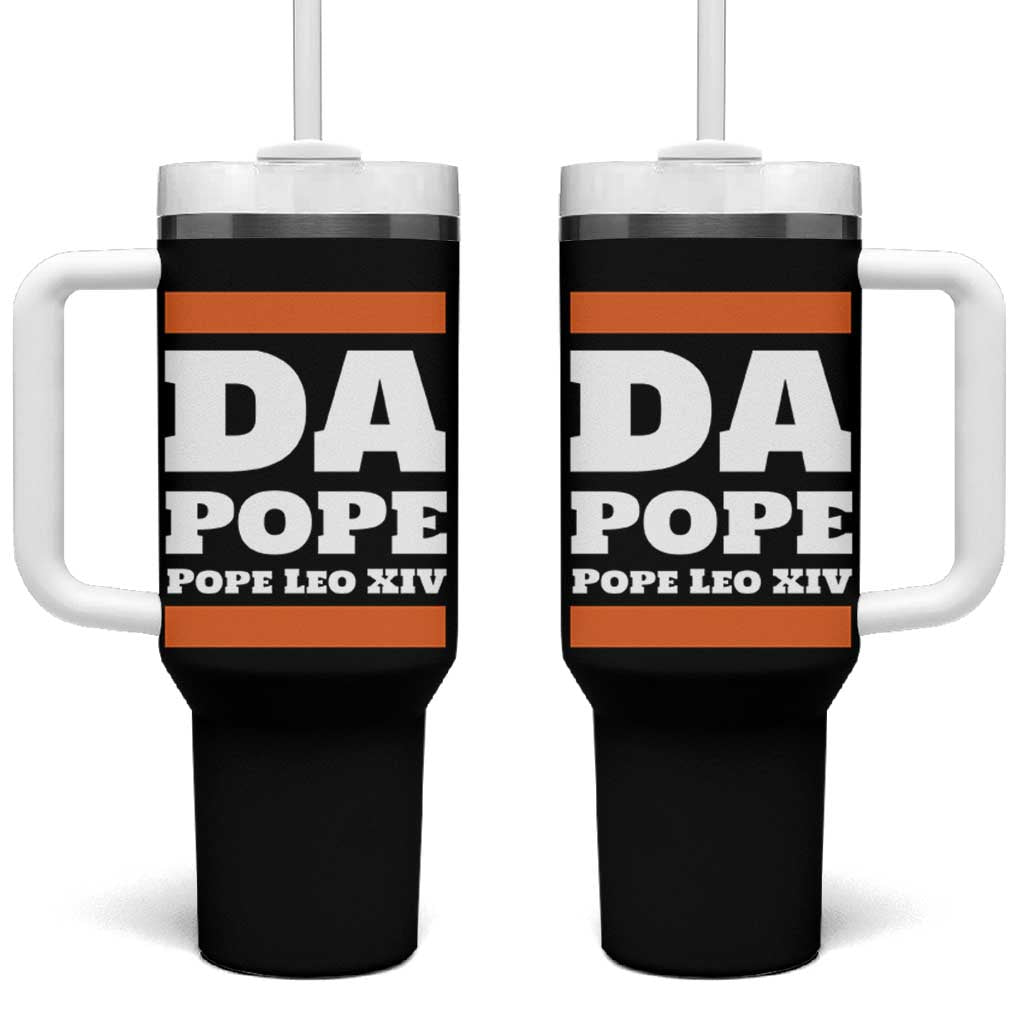 Funny Da Pope From America Chicago Pope Leo XIV Tumbler With Handle