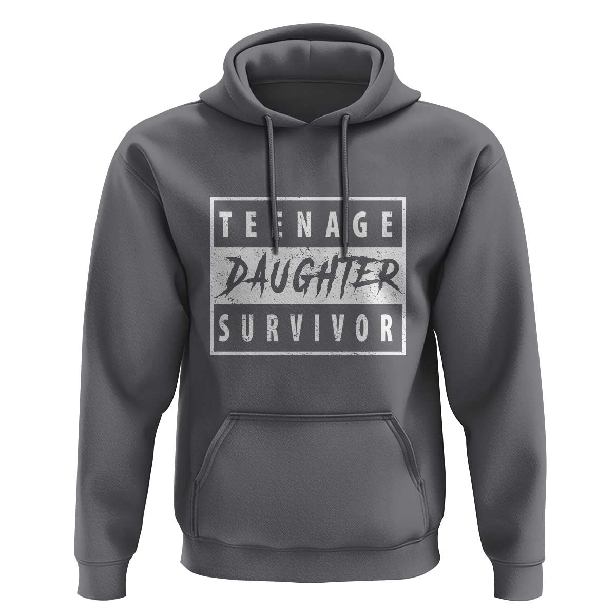 Teenage Daughter Survivor Hoodie Vintage Funny Popular Parenting Quote - Wonder Print Shop