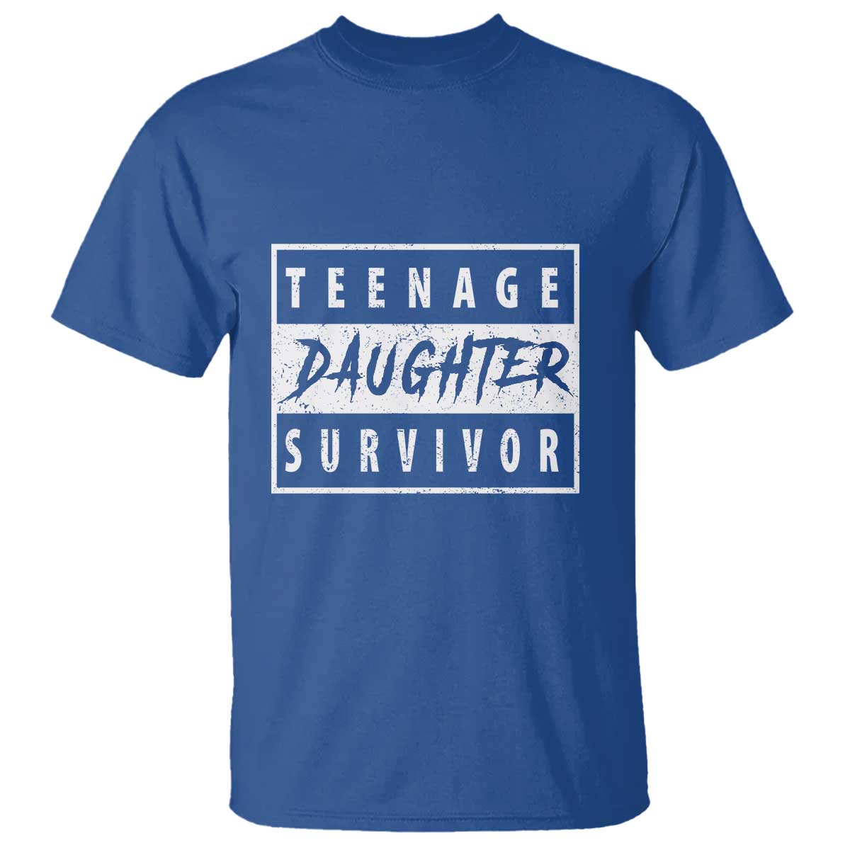 Teenage Daughter Survivor T Shirt Vintage Funny Popular Parenting Quote - Wonder Print Shop