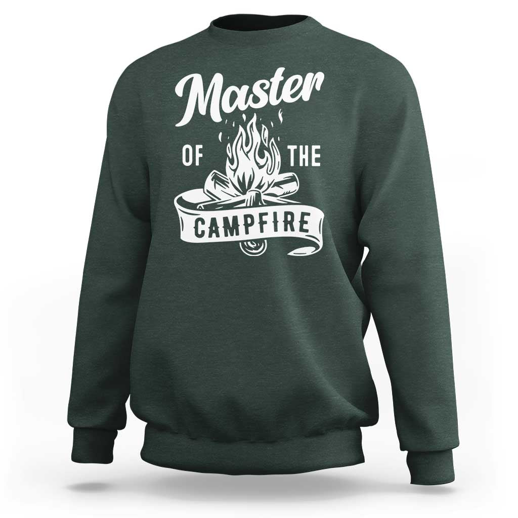 Camping Lover Sweatshirt Master Of The Campfire Camper Outdoor Activity - Wonder Print Shop