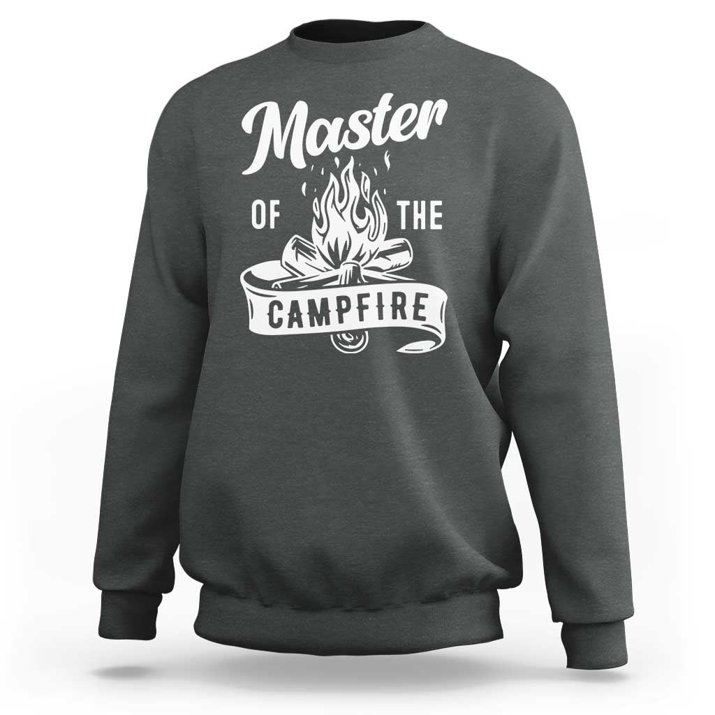 Camping Lover Sweatshirt Master Of The Campfire Camper Outdoor Activity - Wonder Print Shop