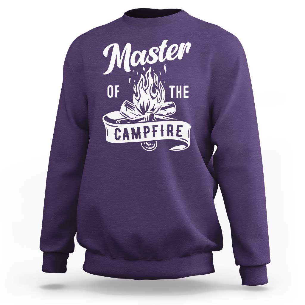 Camping Lover Sweatshirt Master Of The Campfire Camper Outdoor Activity - Wonder Print Shop