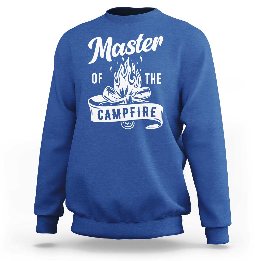 Camping Lover Sweatshirt Master Of The Campfire Camper Outdoor Activity - Wonder Print Shop