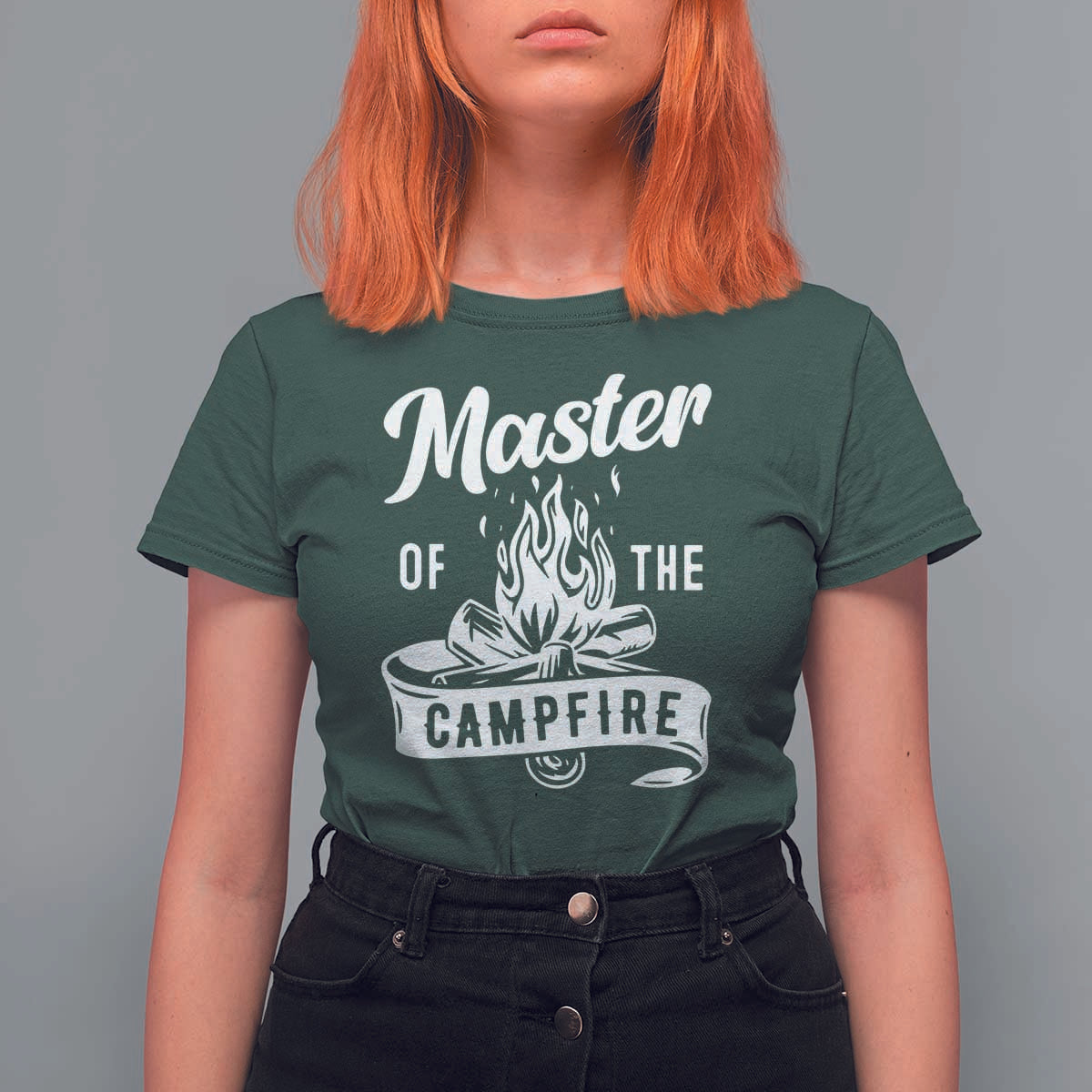 Camping Lover T Shirt For Women Master Of The Campfire Camper Outdoor Activity - Wonder Print Shop
