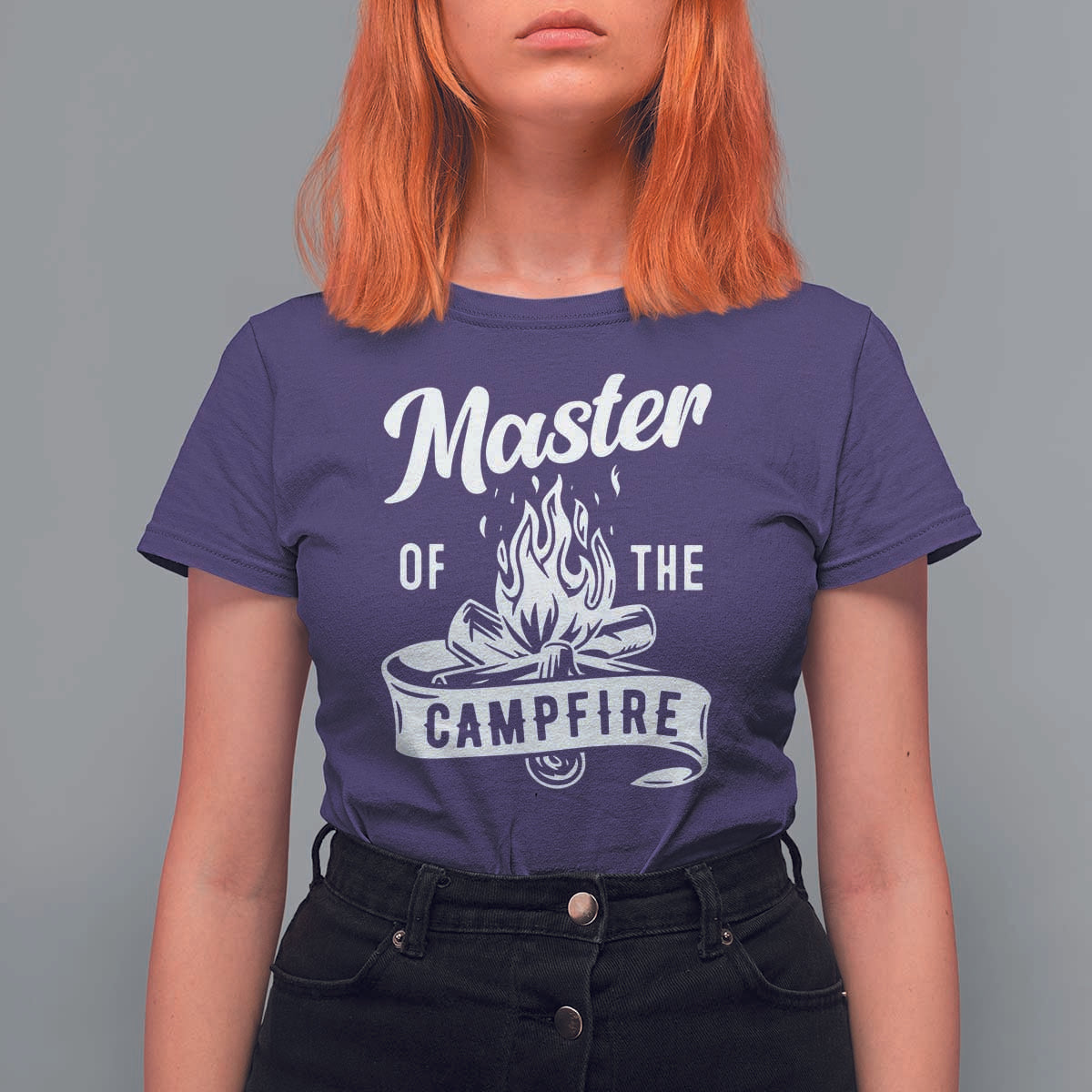 Camping Lover T Shirt For Women Master Of The Campfire Camper Outdoor Activity - Wonder Print Shop
