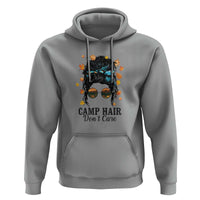 Funny Camping Lover Hoodie Camp Hair Don't Care Messy Bun Camper - Wonder Print Shop